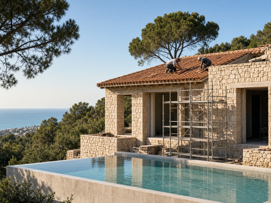Construcción de una villa